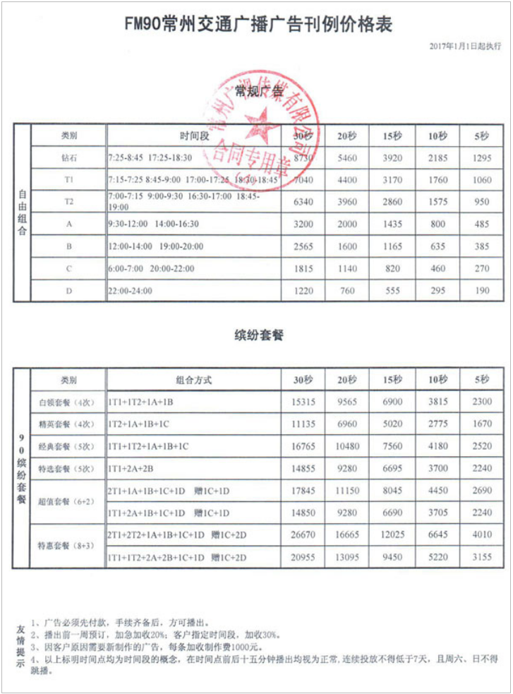 2017常州人民广播电台交通广播FM90广告报价表.png