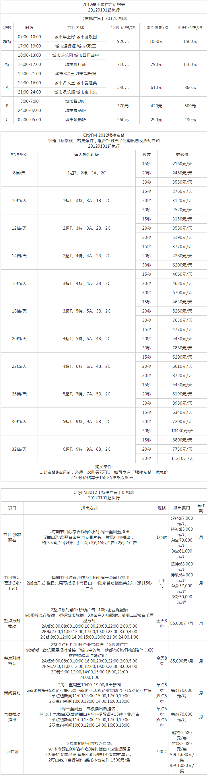 2012山东人民广播电台音乐广播 FM99.1广告报价表.png