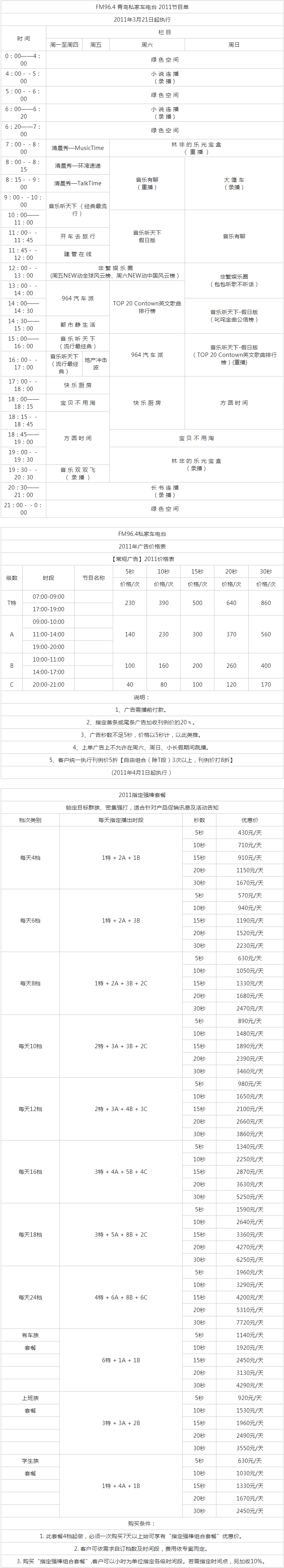 2011青岛人民广播电台私家车电台 FM96.4广告报价表.png