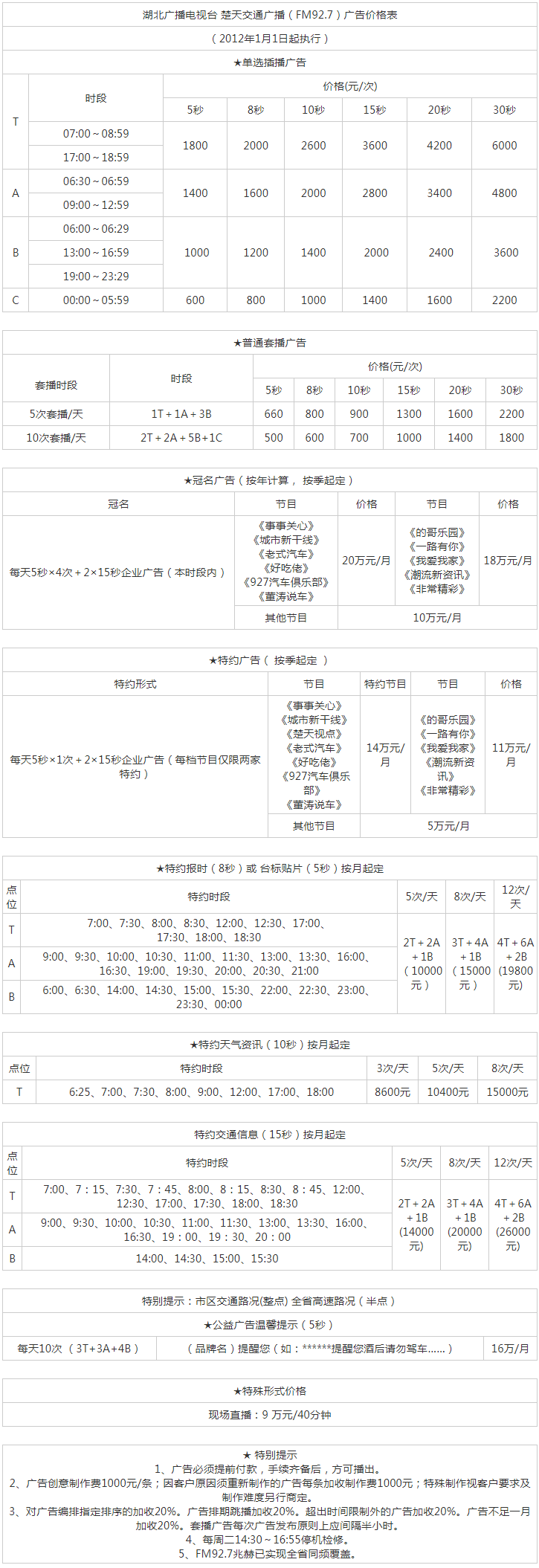 2012湖北人民广播电台楚天交通广播（FM92.7）广告报价表.png