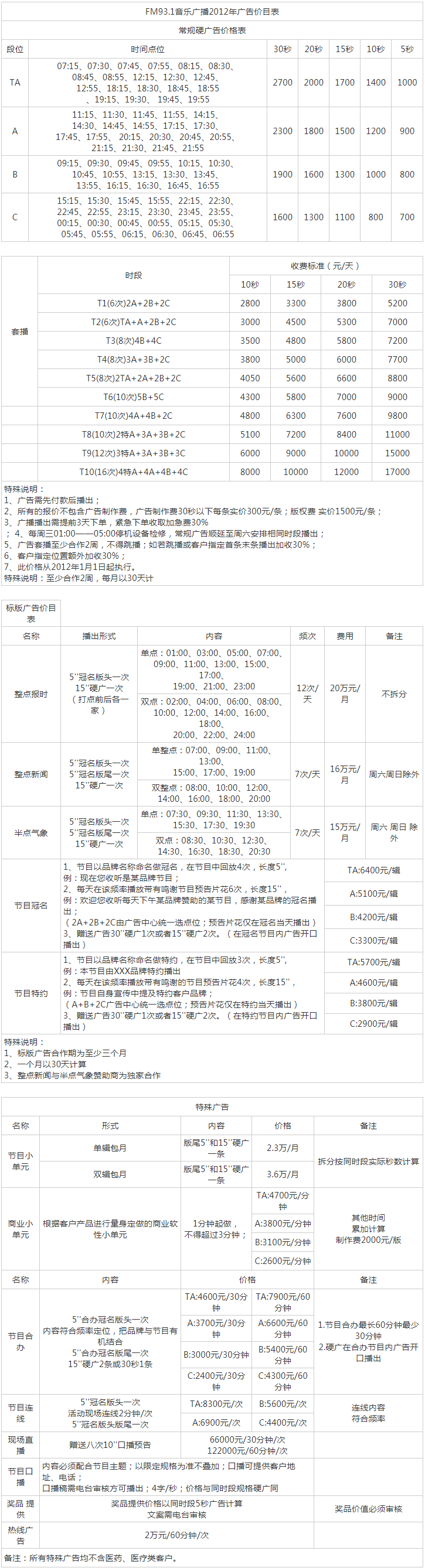 2012西安人民广播电台音乐广播 FM93.1广告报价表.png