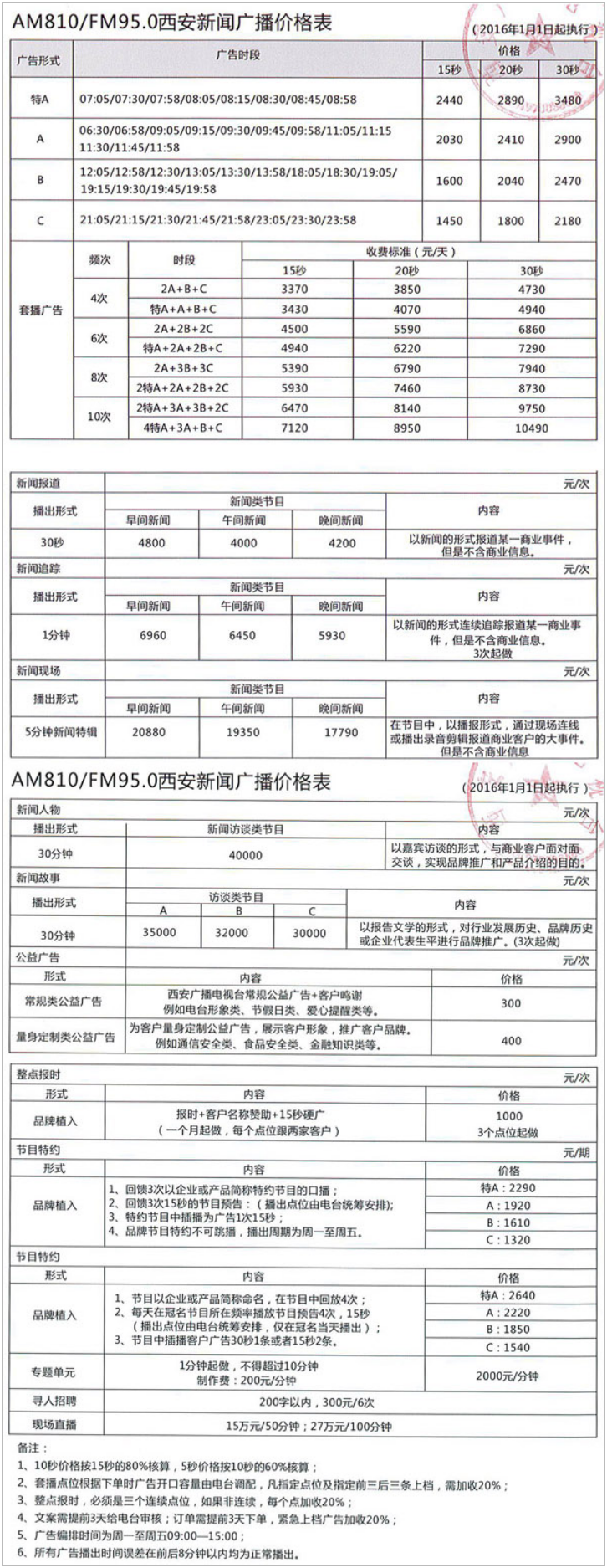 2016西安人民广播电台新闻广播 FM95.0 AM810广告报价表.png