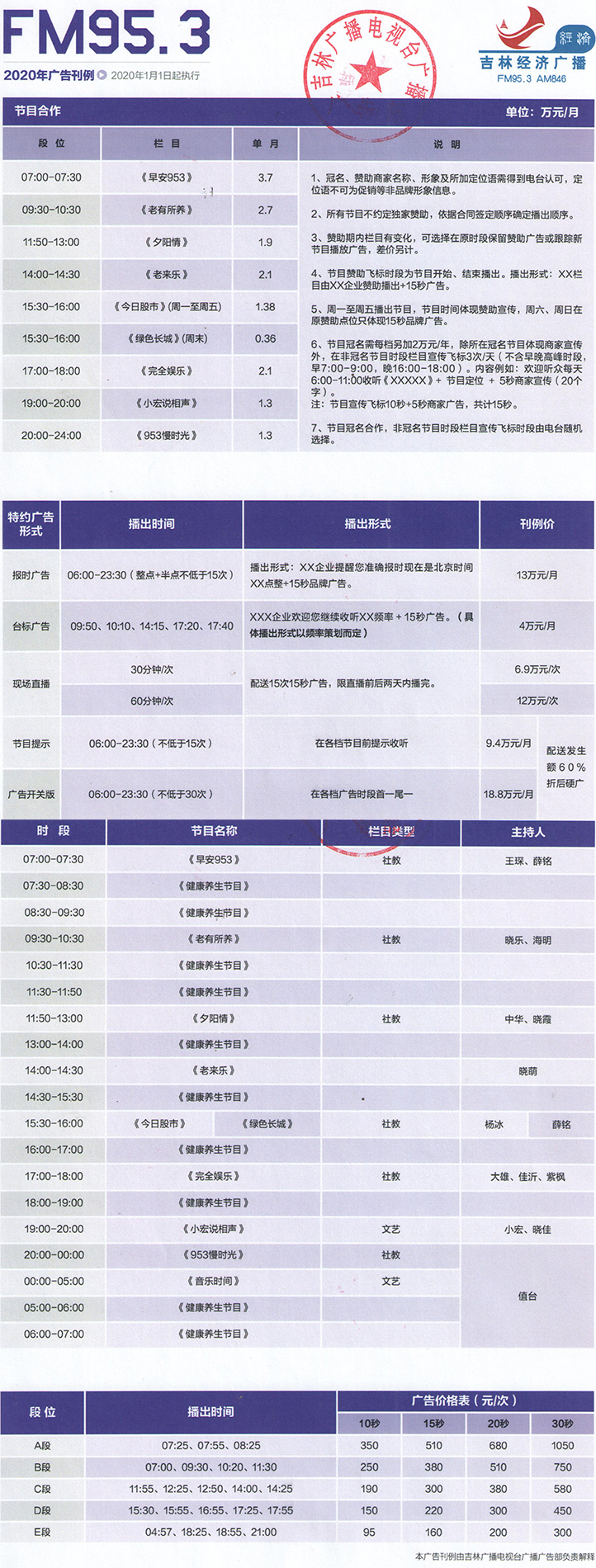 2021吉林人民广播电台经济广播 FM95.3广告报价表.jpg