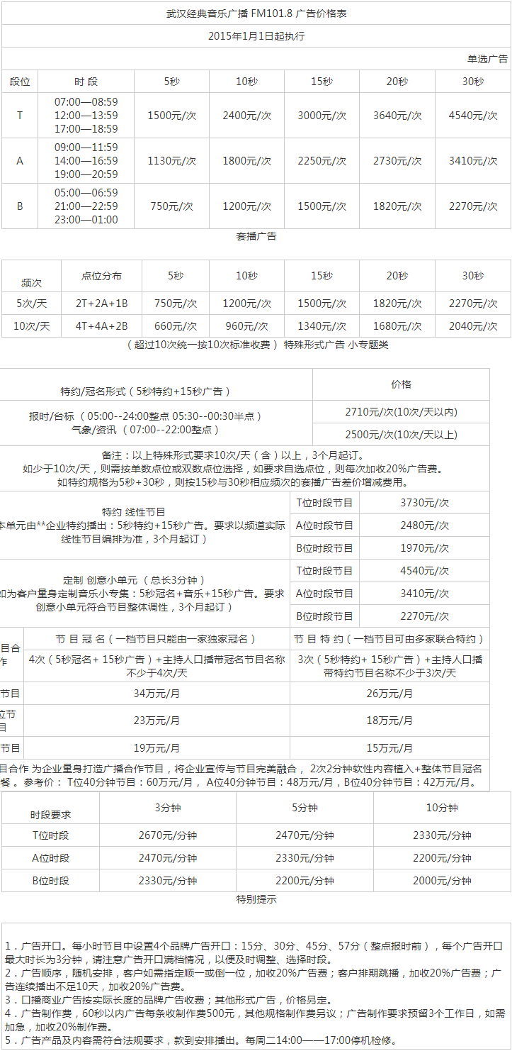 2015武汉人民广播电台音乐广播 FM101.8广告报价表.png