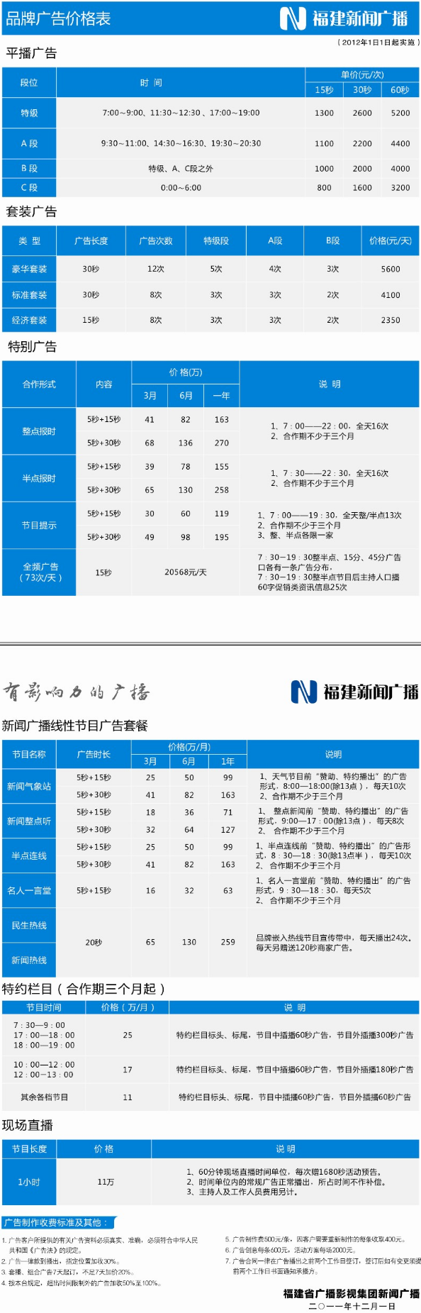 2012福建人民广播电台新闻综合广播 AM882 FM103.6广告报价表.png