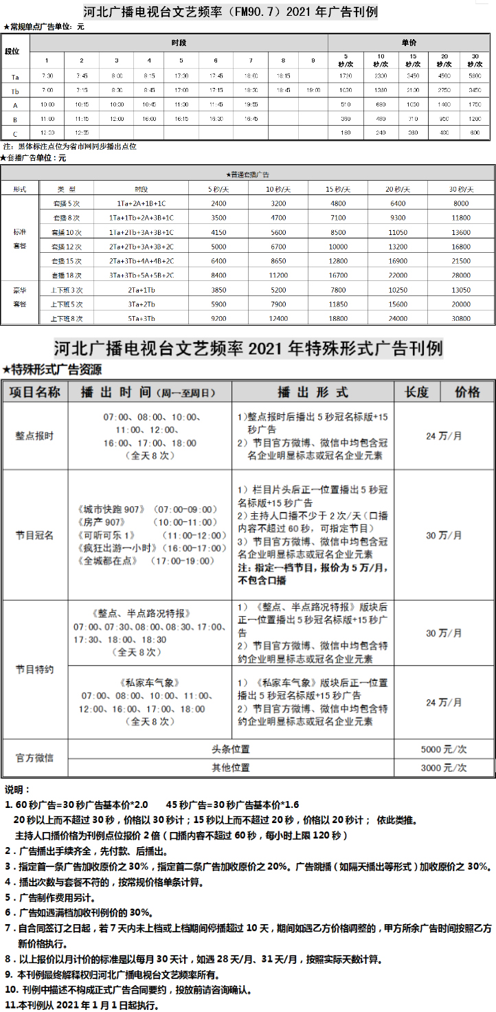 2021河北人民广播电台私家车文艺广播 FM90.7广告报价表.jpg