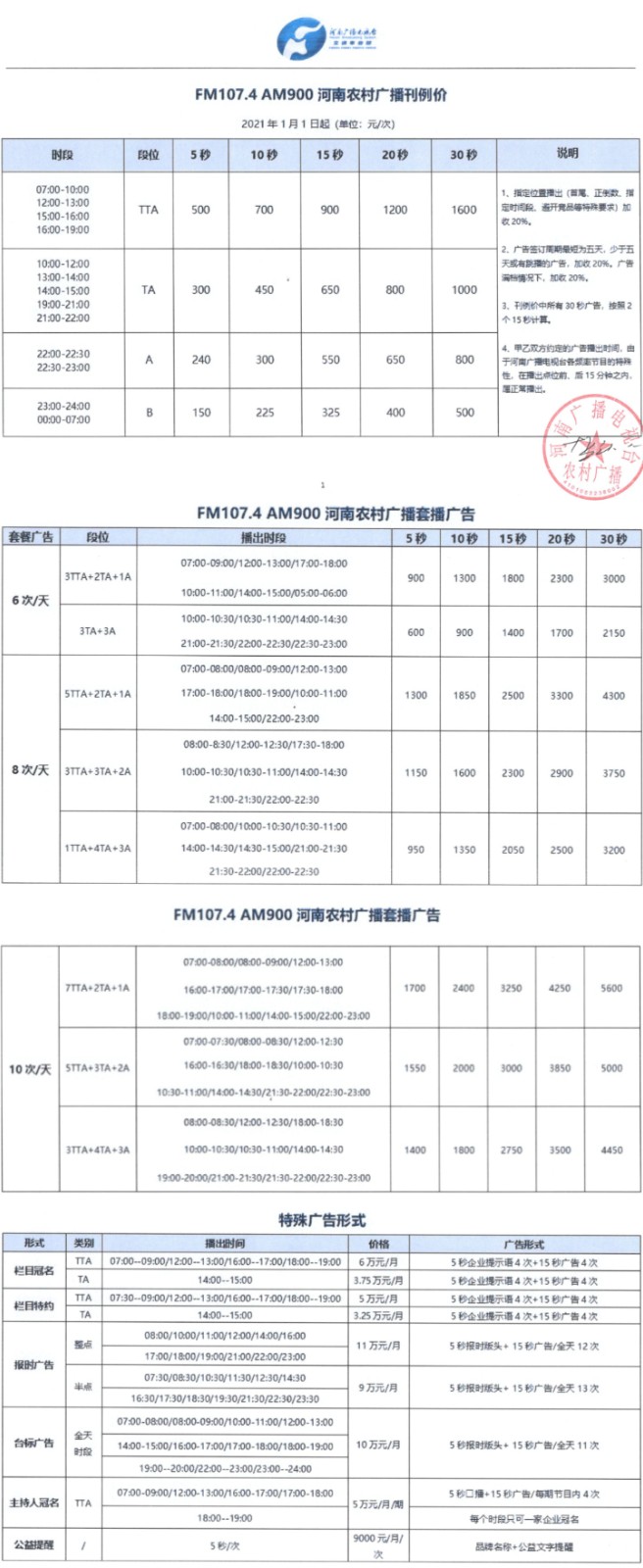 2021河南人民广播电台农村广播 FM107.4广告报价表.jpg